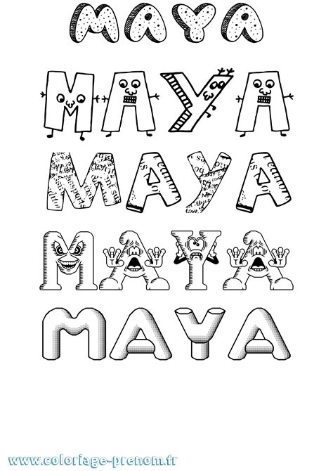 Coloriage Du Prénom Maya à Imprimer Ou Télécharger Facilement