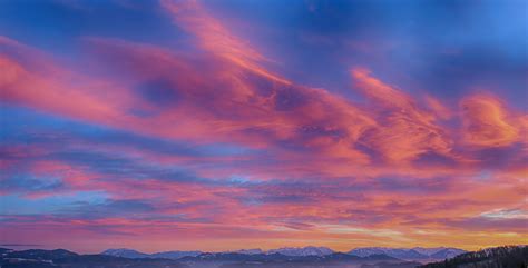 Free Photo Photo Of Mountains During Sunset Clouds Dawn Dusk