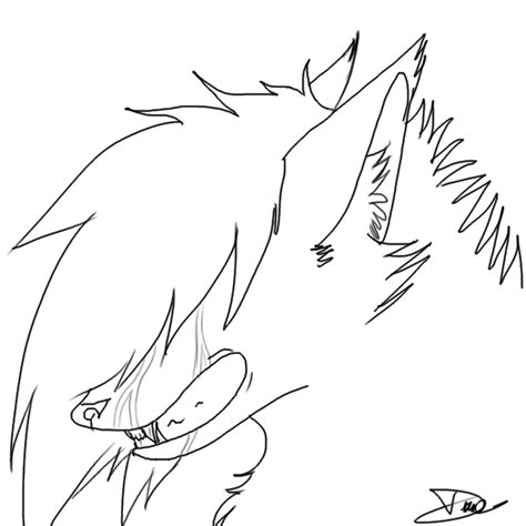 Crying Wolf Lineart Free By Duinuik On Deviantart