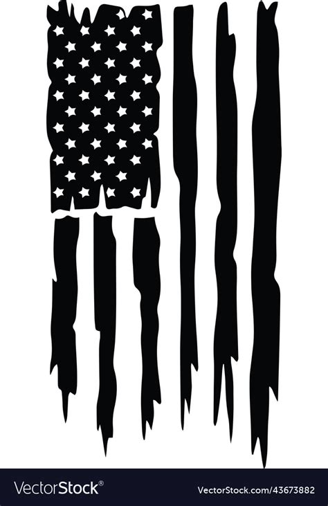 Usa Distressed American Flag Us America Vertical Vector Image