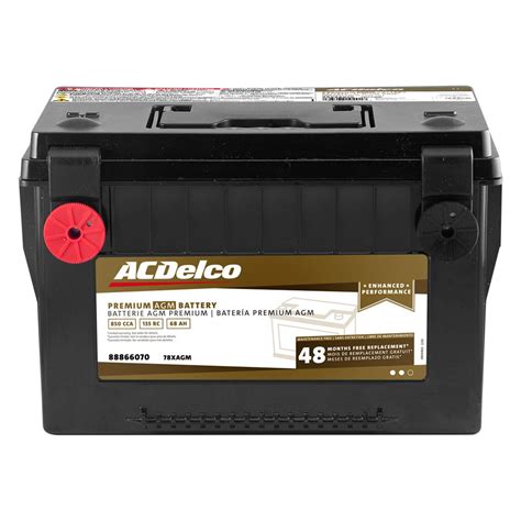 Acdelco® 78xagm Professional™ Gold Series Premium Agm Battery