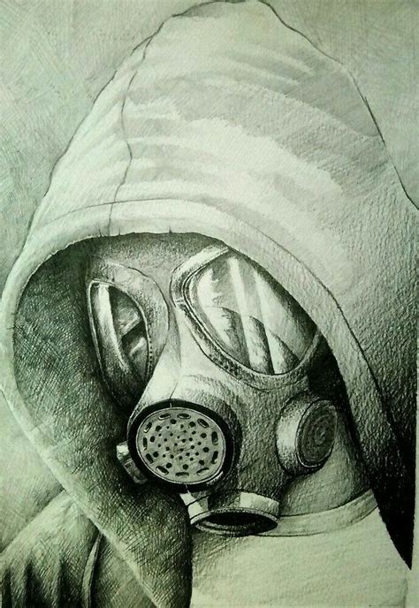 Gas Mask Drawing Gas Mask Art Masks Art Pencil Art Drawings Drawing