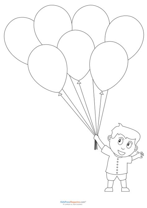 You could also print the. Preschool Coloring Pages - Boy with Balloons ...
