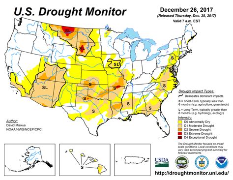Us Drought Monitor Update For December 26 2017 National Centers