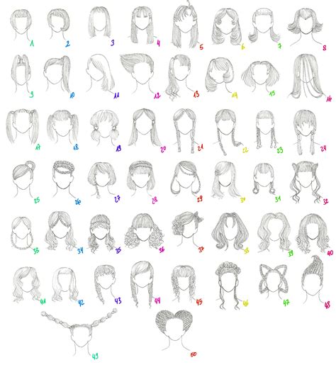 50 Female Anime Hairstyles By Anaiskalinin On Deviantart