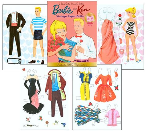 Barbie And Ken Vintage Paper Dolls Click Image To Close Barbie