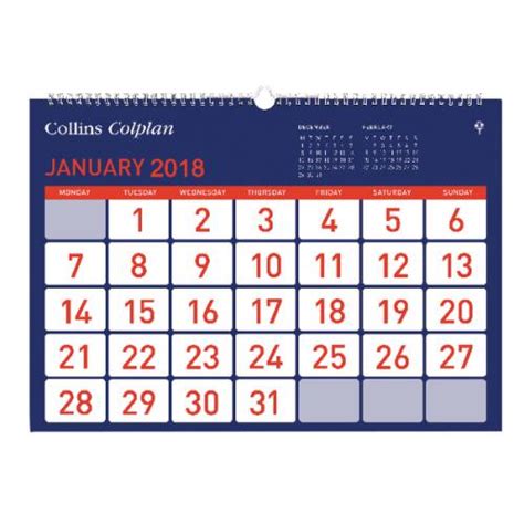 Collins Colplan Memo Calendar 2018 Cmc Cdmemo18