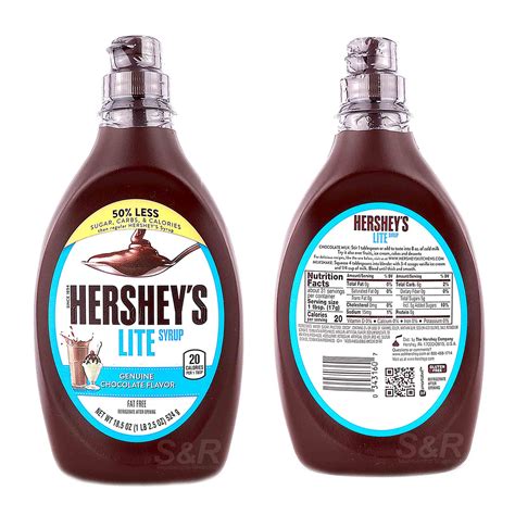 Hersheys Lite Chocolate Syrup 524g