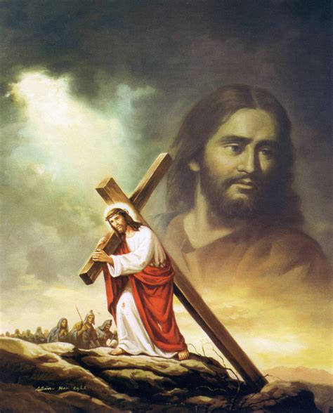 Jesus Carrying The Cross Catholic Picture Print Etsy Uk