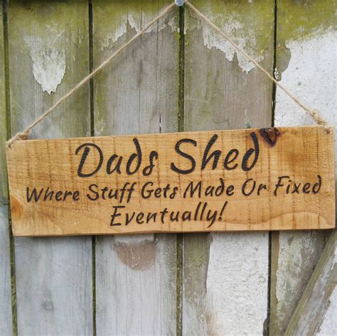 Vintage Dads Shed Sign By Seagirl And Magpie