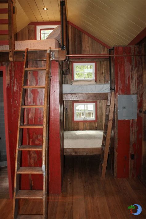 relaxshackscom loft  bunk beds   tiny cabinhouse  photo