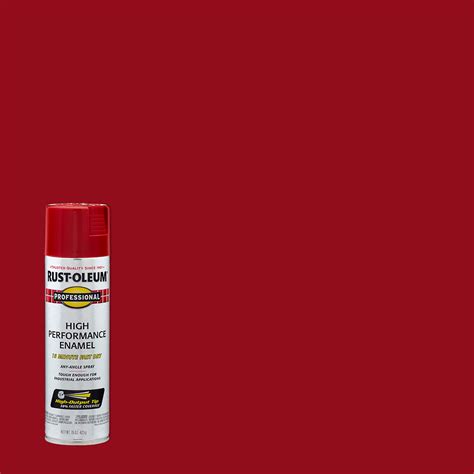 Safety Red Rust Oleum Professional High Performance Gloss Enamel Spray