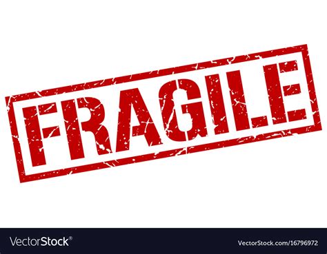 Fragile Stamp Royalty Free Vector Image Vectorstock