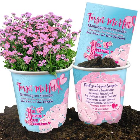 But this is a giveaway! Breast Cancer Awareness Mammogram Reminder Planter Set