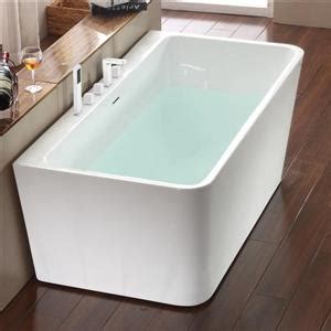 As their name suggests, these tubs don't need supports and enclosures. Jade Bath Vermont 59-in White One Piece Freestanding Tub ...