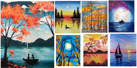 40 Easy Landscape Painting Ideas For Kids Simple Painting Ideas On Ca