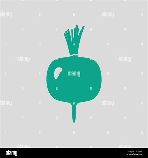 Radishes Icon Gray Background With Green Vector Illustration Stock