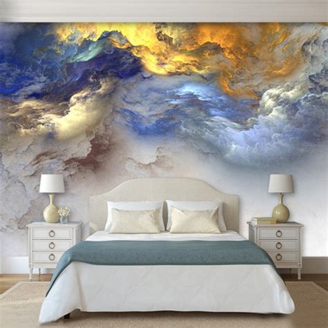 Download hd cloud wallpapers best collection. 3d Abstract Colorful Cloud Cloudy Wallpaper Mural for ...