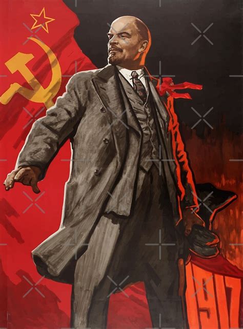 Vladimir Lenin Vintage Propaganda Poster By Monsterplanet Redbubble
