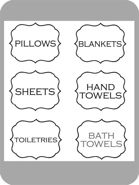 The House Of Smiths Designs — Linen Closet Labels Linen Closet