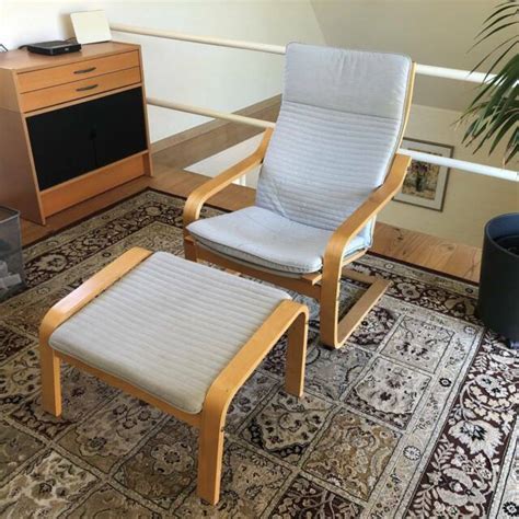 Ikea Poang Chair With Footstool Free Armchairs Gumtree Australia