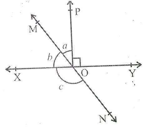In Fig 6 14 Lines Xy And Mn Intersect At O If P O Y 90 And A B