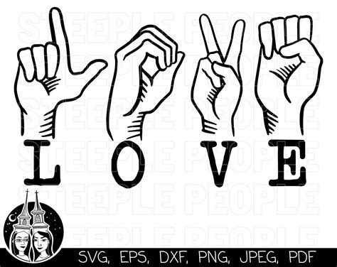 I Love You Sign Language Svg Asl Love Svg Sign Language Love Etsy México