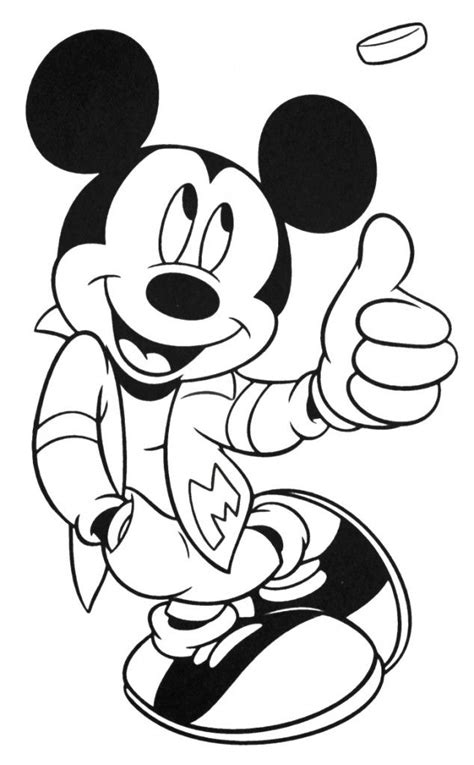 Mickey Mouse Outline Coloring Home