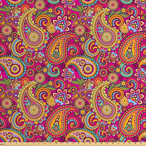Paisley Fabric By The Yard Paisley Patterns Based On Traditional Eastern Pastel Design