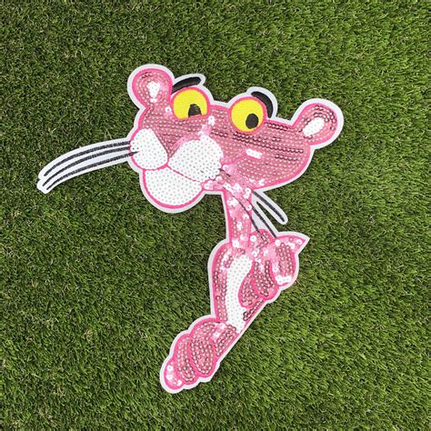 Pink Panther Sequin Patch Large Applique Sew On Or Iron On Etsy