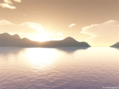 3d Ocean Sunset By Jer1400 On Deviantart