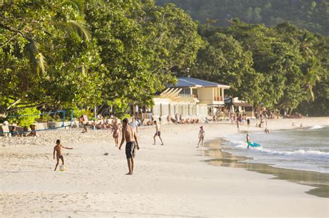 Beau Vallon Beach Mahe Seychelles Editorial Editorial