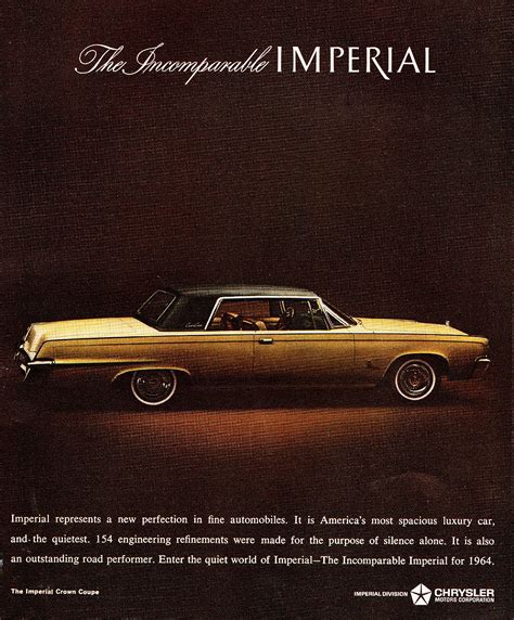 1964 Chrysler Imperial Coupe Ad Classic Cars Today Online