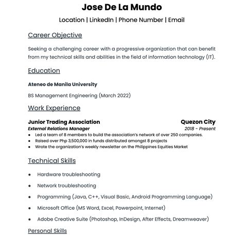 Three Free Fresh Grad Cv And Resume Templates You Can Use Right Now
