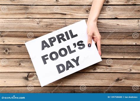 Inscription April Fool S Day Stock Photo Image Of Celebrate Foolish