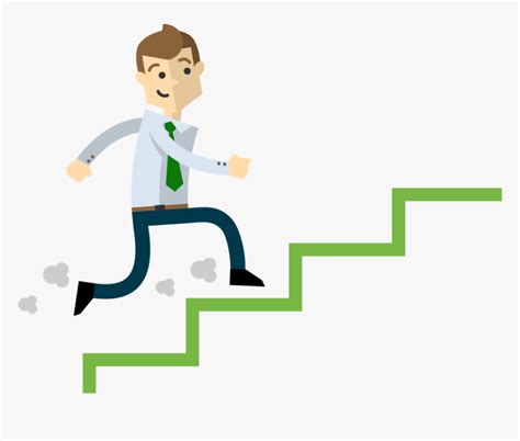 Steps Clipart : Business Man Climbing Stairs To Success 1266952