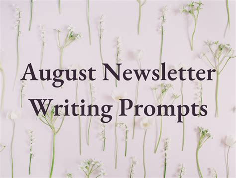 August Writing Prompts