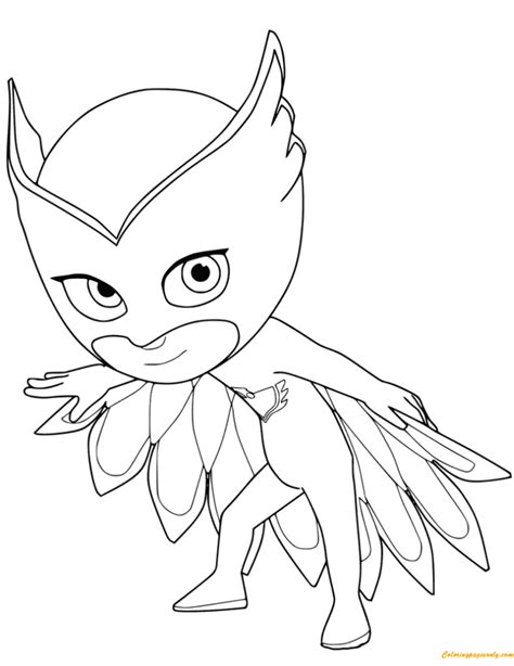 Pj Masks Owlette Coloring Page Coloring Page Central Images And