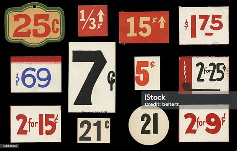 Vintage Price Tags Stock Photo Download Image Now Retro Style