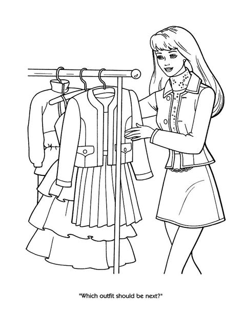 Barbie Fashion Coloring Pages 52 My Favorite Things Pinterest
