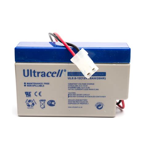 NKON | Ultracell 12V 0.8Ah Lead Acid - AMP plug - 12V Lead-acid - Lead-acid - Rechargeable batteries