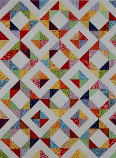 Baby Lattice Quilt Bluprint Triangle Quilt Pattern Half Square