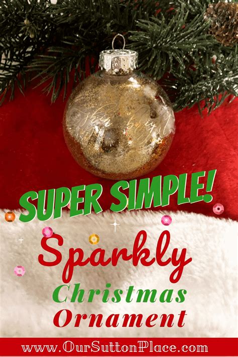How To Make Super Simple And Sparkly Christmas Ornament