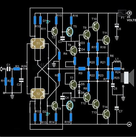 How To Make A Hi Fi 100 Watt Amplifier Circuit Using 2n3055 Transistors