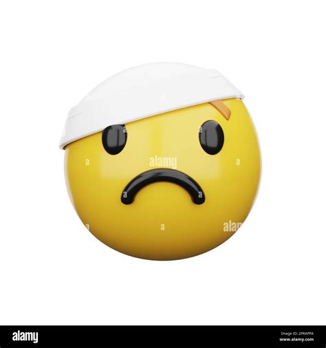 3d Emoji Face With Head Bandage Stock Photo Alamy