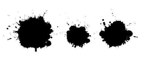 Ink Drops And Splashes Blotter Spots Liquid Paint Drip Drop Splash