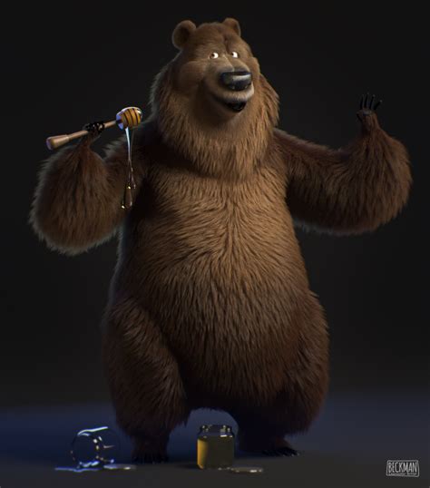 The Bear By Fellipe Beckman 3d Character Character Design Zbrush Hair