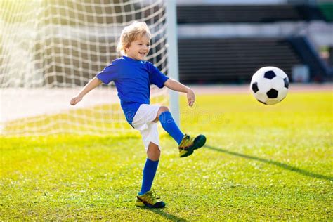 3298 Little Boy Playing Soccer Outdoor Stock Photos Free And Royalty