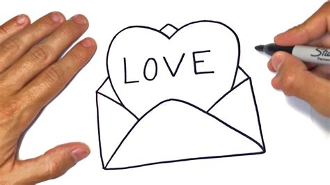 How To Draw A Love Letter Step By Step Easy Drawings Youtube