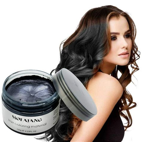 Mofajang Hair Coloring Dye Wax Black Instant Hair Wax Temporary Hairstyle Cream 423 Oz Hair